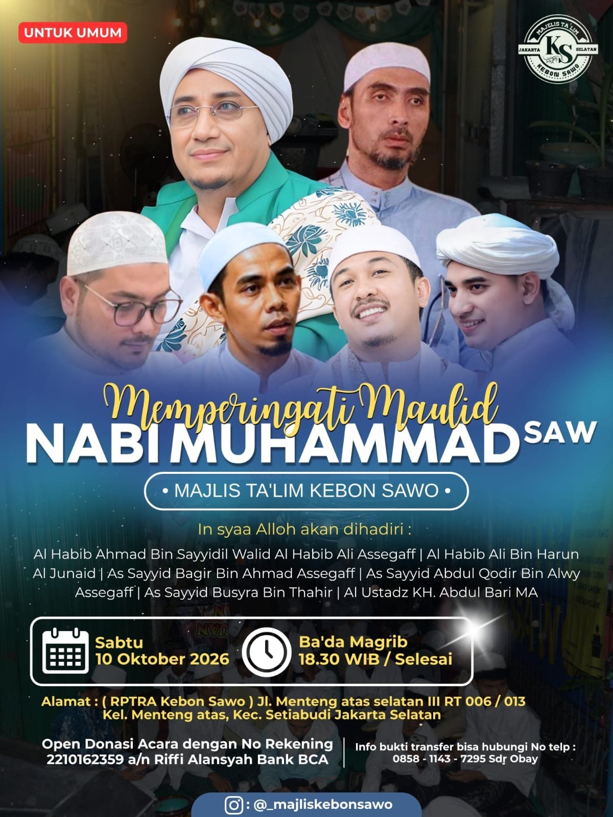 Memperingati Maulid Nabi SAW, Al Habib Ahmad Bin Sayyidil Walid Al Habib Ali Assegaff…