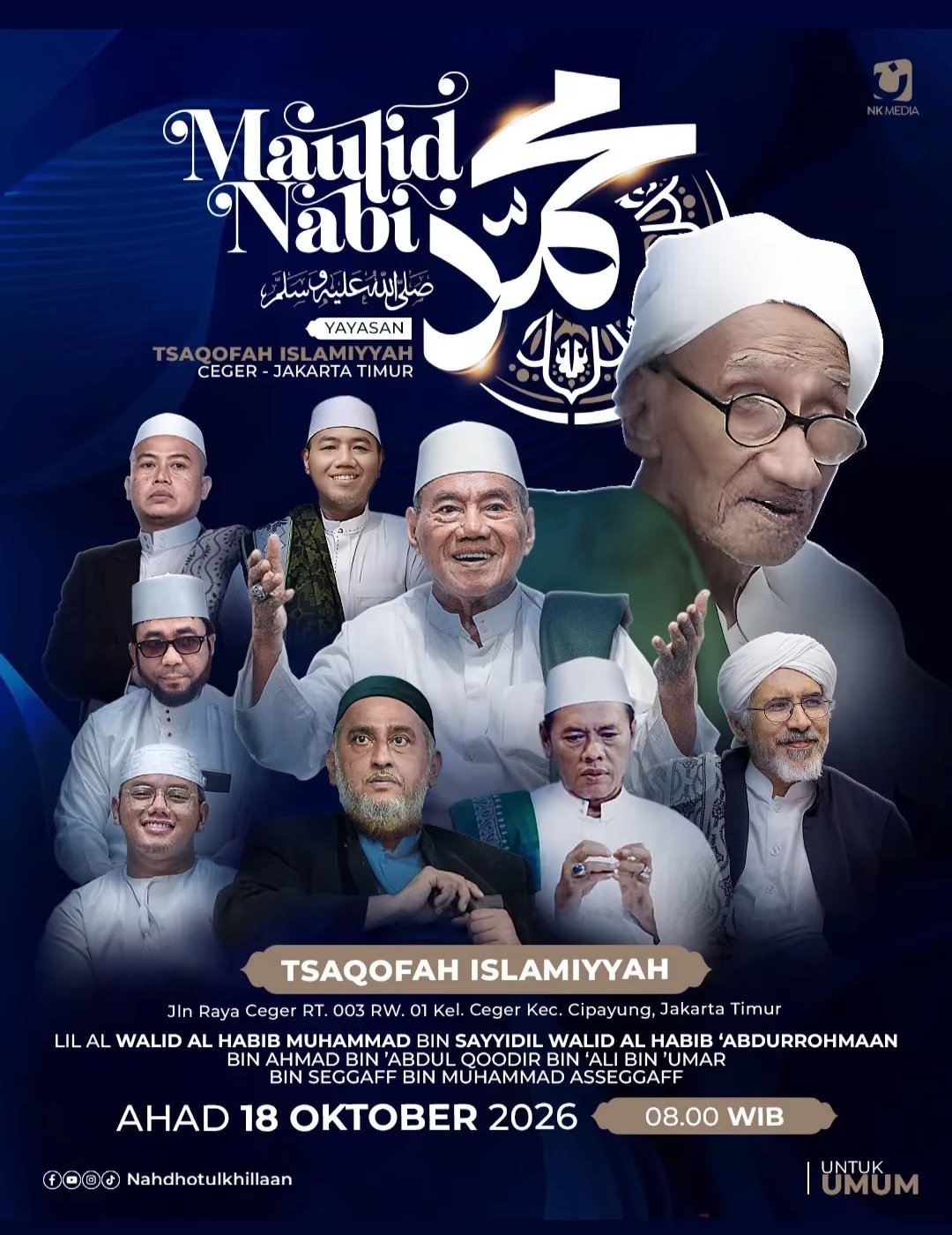 Maulid Nabi SAW – Yayasan Tsaqofah Islamiyyah – Jakarta Timur (18-10-2026)