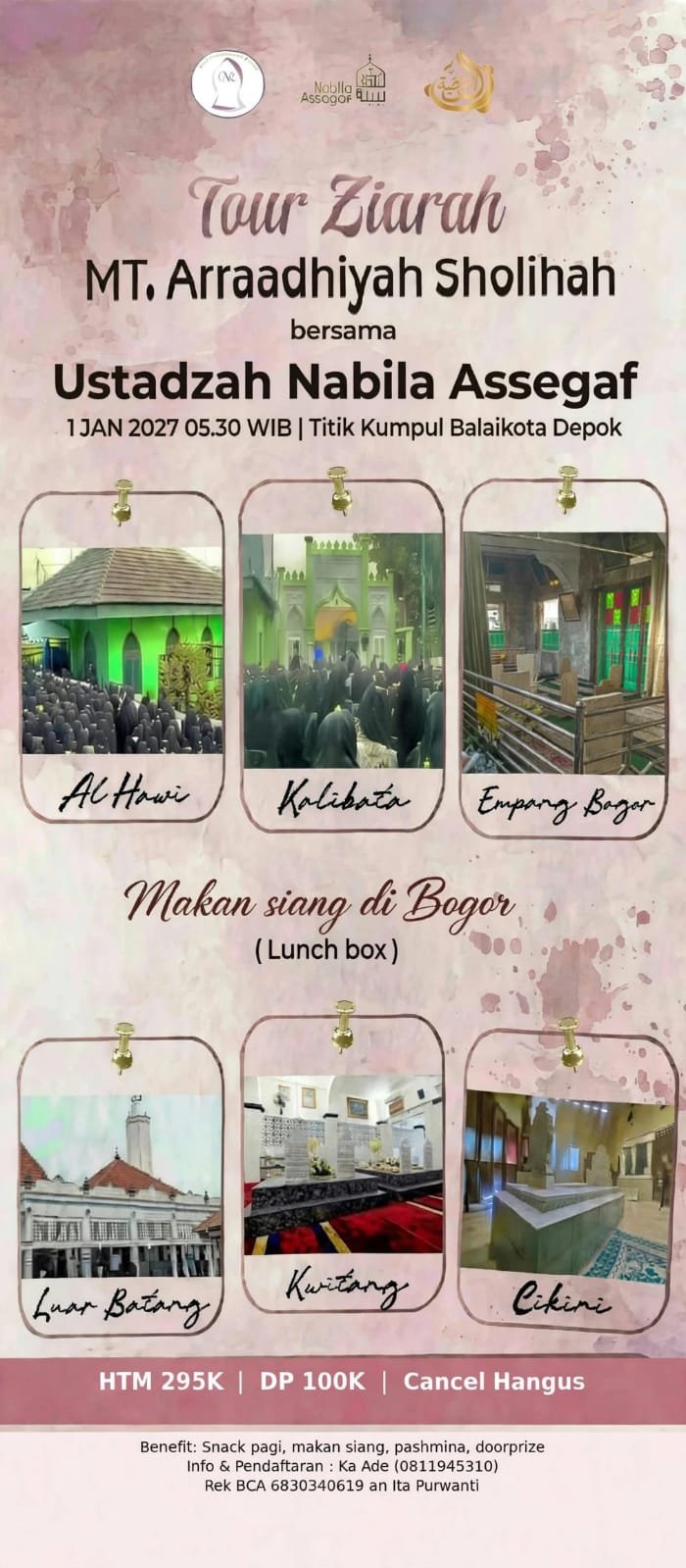 Tour Ziarah MT. Arraadhiyah Sholihah, Ustadzah Nabila Assegaf - Titik Kumpul Balaikota Depok 39 Tour Ziarah MT. Arraadhiyah Sholihah, Ustadzah Nabila Assegaf – Titik Kumpul Balaikota Depok