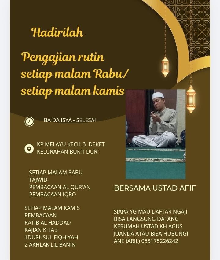 Pengajian rutin, Ustad Afif (27-10-2026)