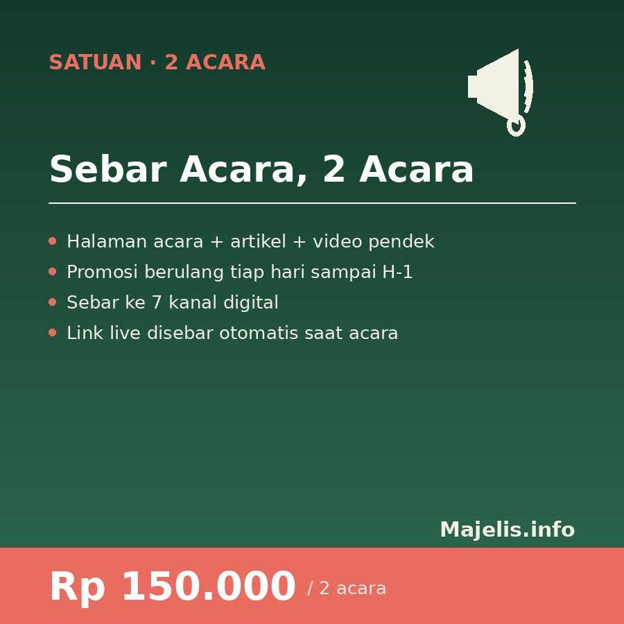 Sebar Acara, 2 Acara - Rp150.000